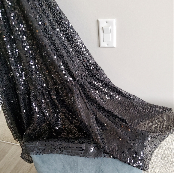 Selkie Black Princess Sequin Gown - Picture 12 of 16
